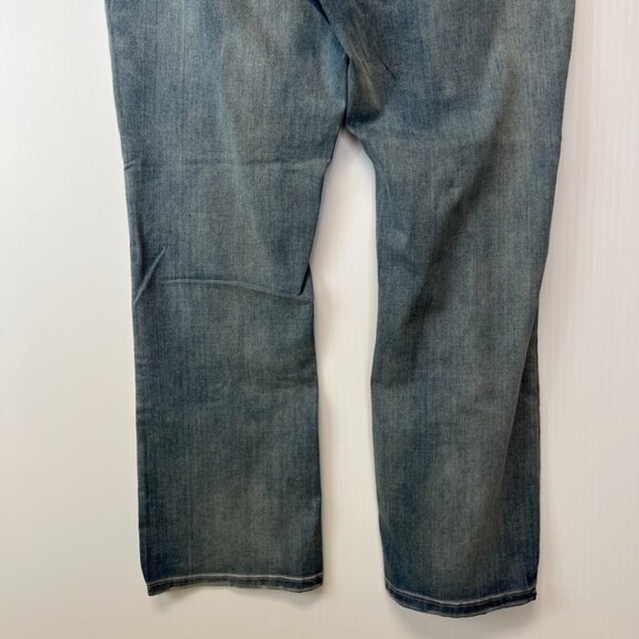 Seven7 Jean Women 18 Plus Boot Cut Mid 38x32.5 Distress Denim Luxe Y2K Core Ex - Picture 8 of 16